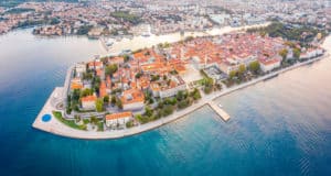 aerial view of Zadar Croatia
