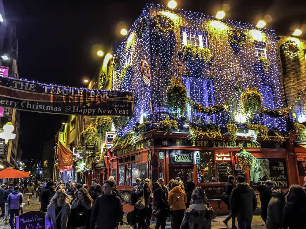 Temple Bar Dublin at Christmas